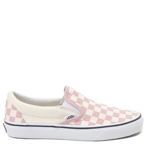 Pink and Cream Checkered Vans